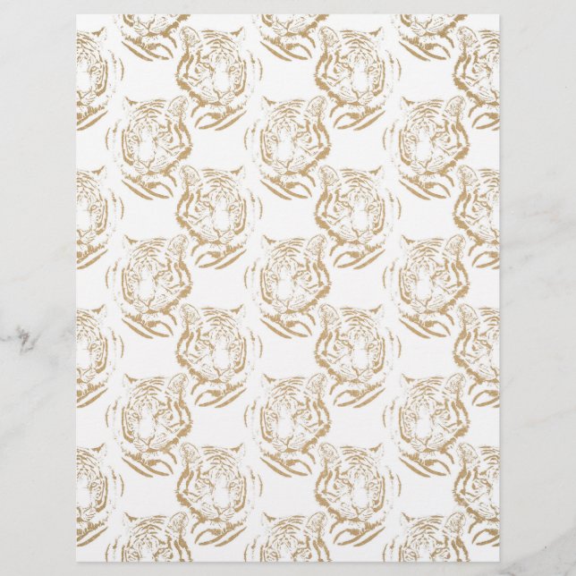 Membrete Elegante Purpurina Gold Diseño de impresión en bla (Anverso)