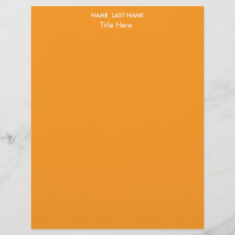 Membrete Elegante Simple naranja Personalizado