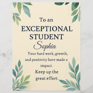 Membrete Elegante tarjeta de felicitaciones para un St exce