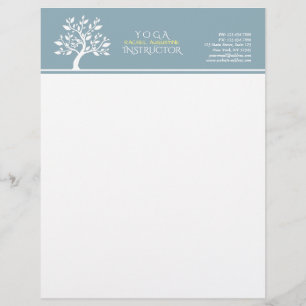 Membrete Elegante Terapia de Masaje en Estudio YOGA de Árbo