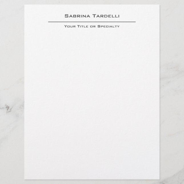 Membrete Elegante y atractiva Minimalista (Anverso)