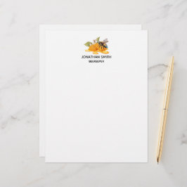 Membrete Elegantes Honeycombs con abeja