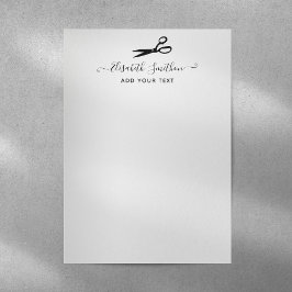 Membrete Elegantes tijeras Hairdresser Stationery personal