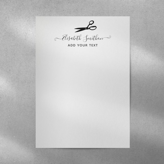Membrete Elegantes tijeras Hairdresser Stationery personal (Subido por el creador)