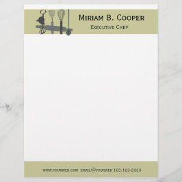 Membrete Elija a su profesional del chef ejecutivo del arma