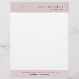 Membrete Élite creativa moderna del llano del monograma de