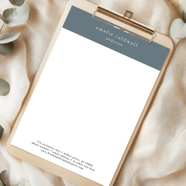 Membrete EMELIA Navy Personal Business Professional Company (EMELIA Navy Personal Business Professional Company Letterhead)
