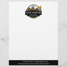 Membrete Empresa de construcción de equipo pesado profesion