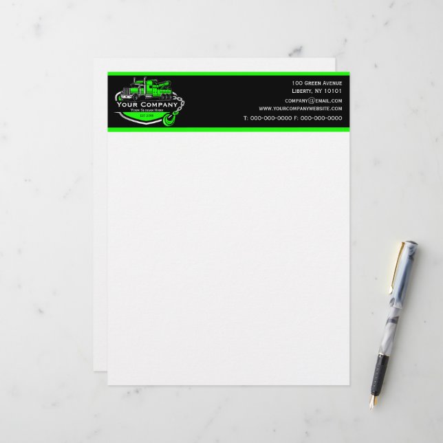 Membrete Empresa de Remolque Profesional, Servicio de Arras (Anverso/Reverso In Situ)