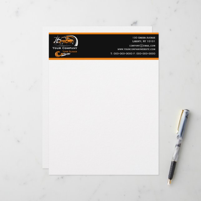 Membrete Empresa de Remolque Profesional, Servicio de Trans (Anverso/Reverso In Situ)