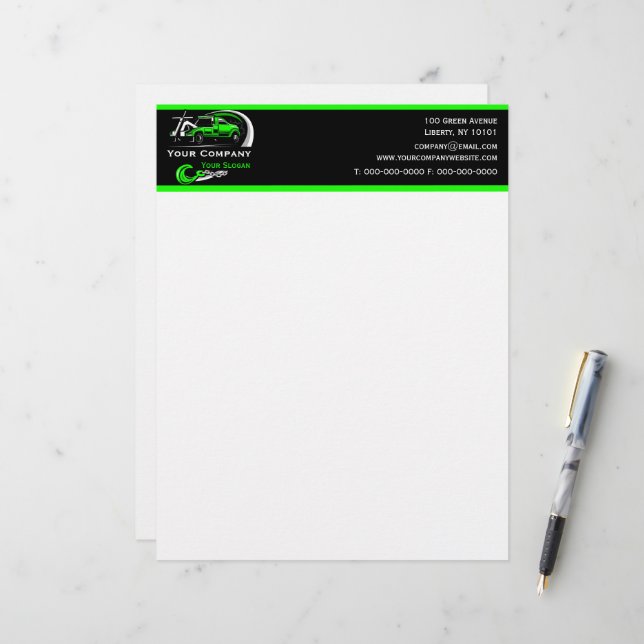 Membrete Empresa de Remolque Profesional, Servicio de Trans (Anverso/Reverso In Situ)