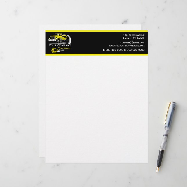 Membrete Empresa de Remolque Profesional, Servicio de Trans (Anverso/Reverso In Situ)