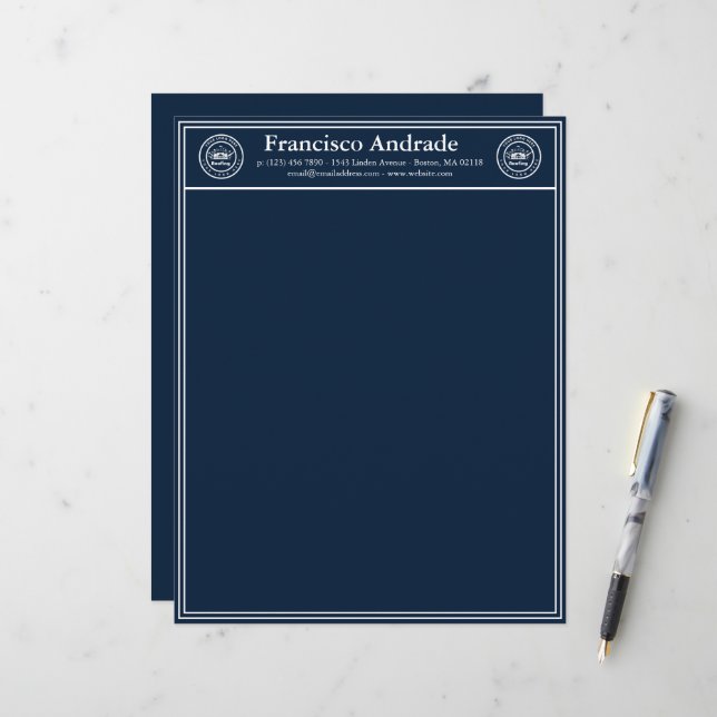 Membrete Empresa de techado | Servicios de logotipo persona (Anverso/Reverso In Situ)