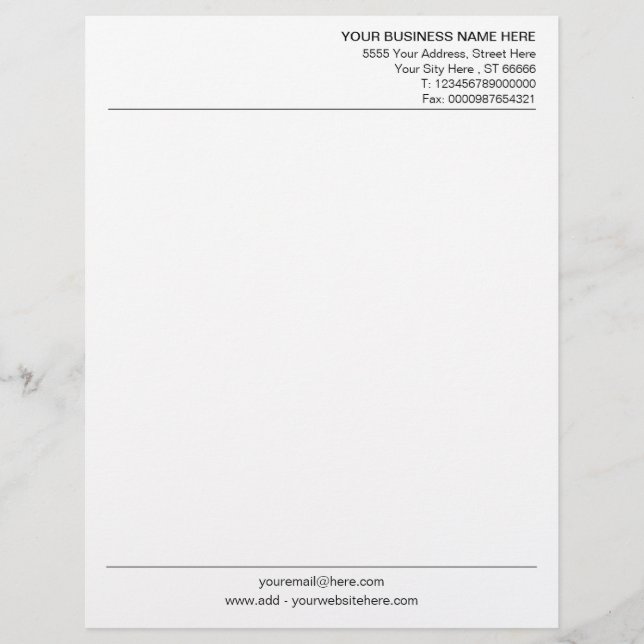 Membrete Empresa Personalizado personalizada Letterhead Bus (Anverso)
