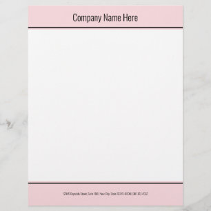 Membrete Empresa rosa y blanca Nombre de la empresa Informa