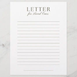 Membrete End-of-Life Letter to Loved Ones