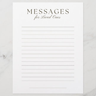Membrete End-of-Life Letter to Loved Ones