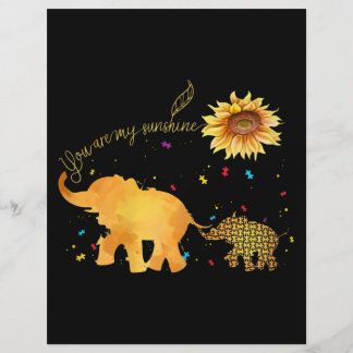 Membrete Eres Mi Autismo De Los Elefantes De Sunflower Suns