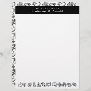 Membrete Esbozo moderno de ciencia de la anatomía humana pe