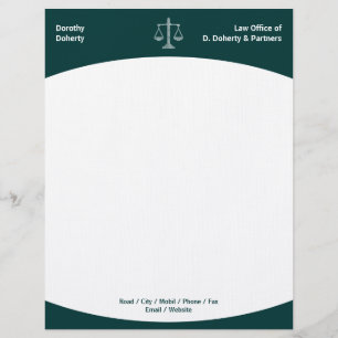 Membrete Escalas de justicia OFICINA de LEY