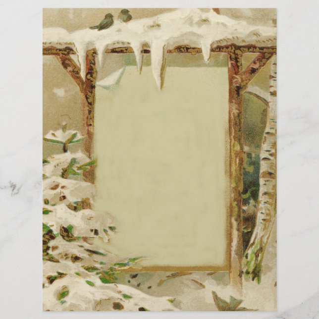 Membrete Escena de navidad vintage (Anverso)