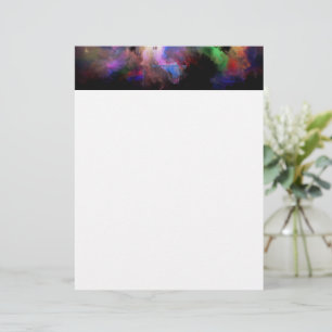 Membrete Escenario vibrante abstracto de arte en la nube de