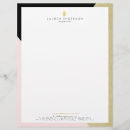 Membrete Escritor Letterhead Elegante Estacionario Moderno