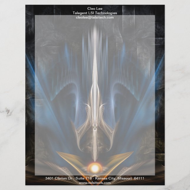 Membrete Espada de arte fractal ligero (Anverso)
