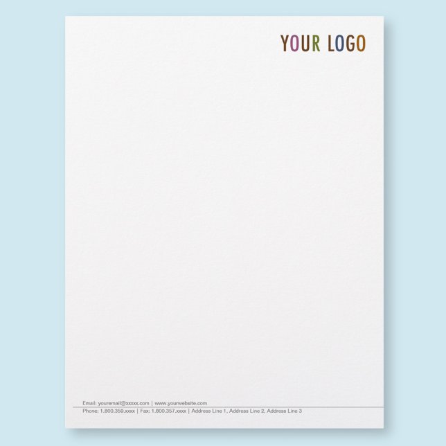 Membrete Estacionamiento de membrete comercial personalizad (MISOOK Letterhead with Logo)