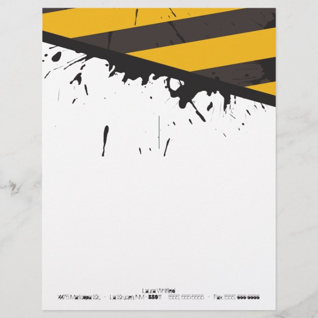 Membrete Estacionamiento de membrete de cinta de riesgo de  (Anverso)