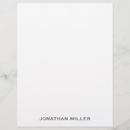 Membrete Estacionamiento de nombre tipográfico gris simple