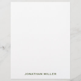 Membrete Estacionamiento de nombre tipográfico verde oliva