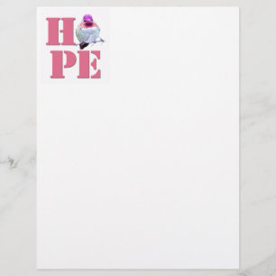Membrete Estacionamiento del colibrí rosado HOPE Letterhead