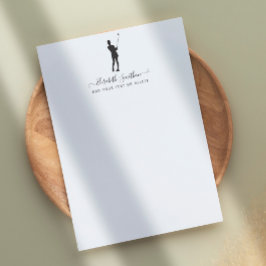 Membrete Estacionamiento Personal Elegante De Golf Blanco Y