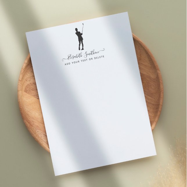 Membrete Estacionamiento Personal Elegante De Golf Blanco Y (Subido por el creador)