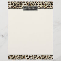Estampado Animal De Leopardo Con Hojalata Falsa Ne