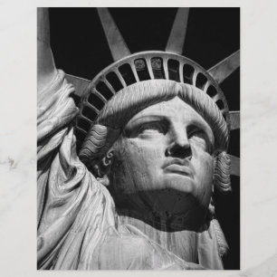 Membrete Estatua blanca negra de la libertad en Nueva York