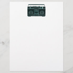 membrete estéreo retro