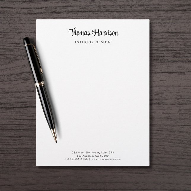 Membrete Estilizar la firma de guiones de negocio (Empower your name in our signature script as your logo and brand identity)