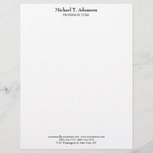Membrete Estilo Retro Elegante Plata Blanco Simple
