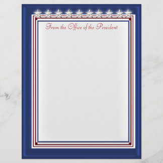 Membrete Estrellas y rayas (Papel de cuaderno personalizado