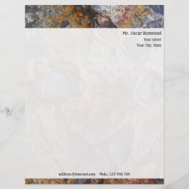 Membrete Estructura personalizada de la roca con el remite