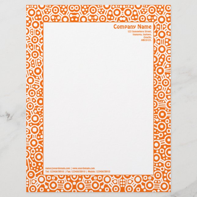Membrete ET Circuity - Naranja y Blanco (Anverso)