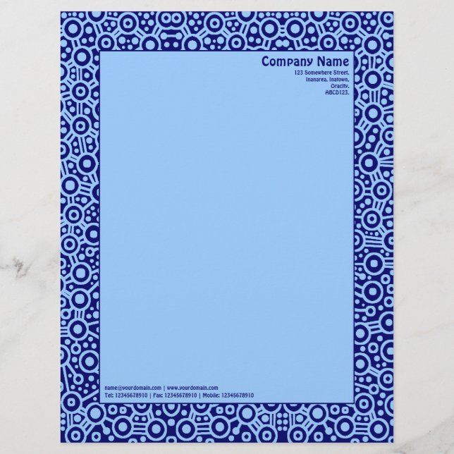 Membrete ET Circuity - Tonos de Azul (Anverso)