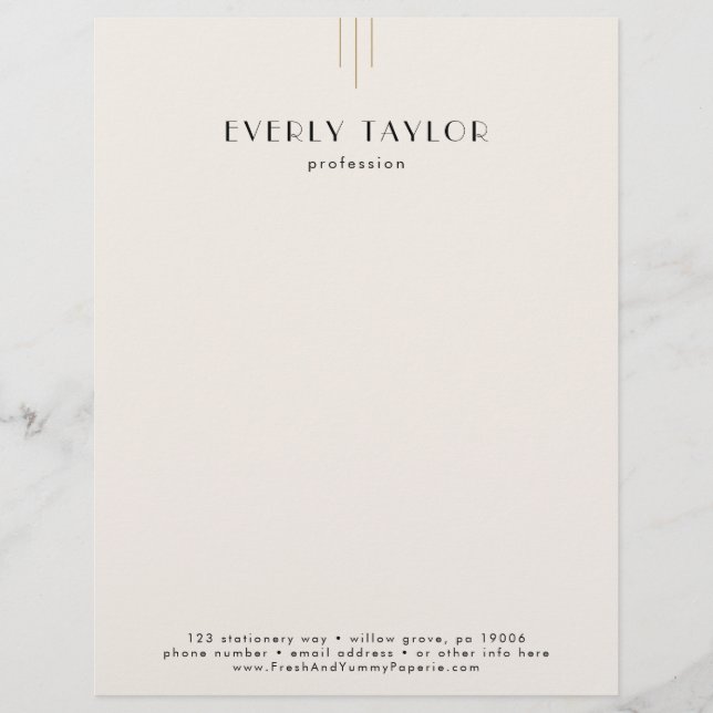 Membrete EVERLY Ivory Black Business Professional Company (Anverso)