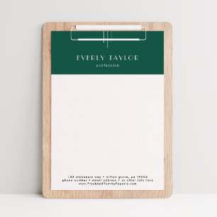 Membrete EVERLY Verde Esmeralda Empresa Profesional