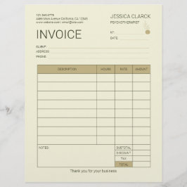 Membrete Factura de Personalizable de terapeutas y consejer