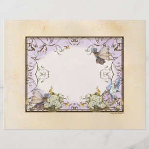 Membrete Faerie encantada Princesa Princesa Lavender Vintag