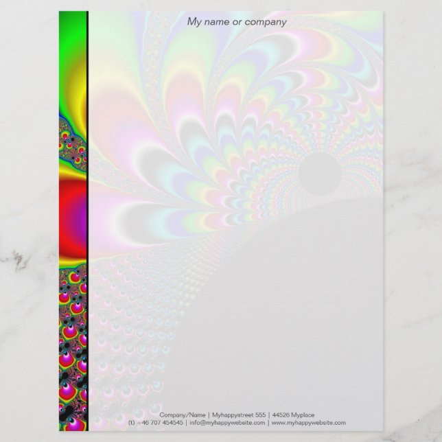 Membrete Fanyc - Arte Fractal Mandelbrot (Anverso)