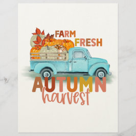 Membrete Farm Fresh Autumn Harvest Letterhead